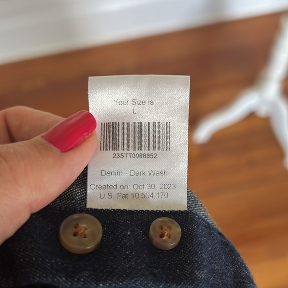 Harper Dark Denim Penn State Nittany Lion Embroidered Button Down Shirt - L Slim - Picture 10 of 11